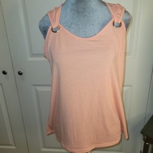NWOT Peach Tank With Grommet Holes